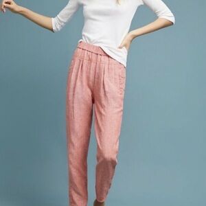 Anthropologie Red and White Striped Garment